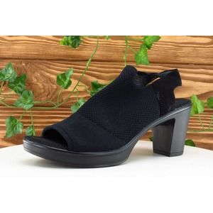 Steven Women‎ Sz 7.5 M Black Pump Synthetic Shoes Esens